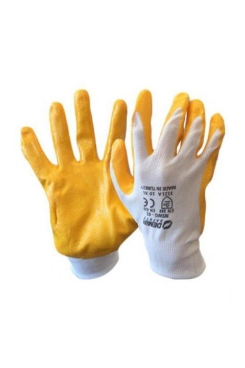 Demir Nitril Eldiven Sarı 9l Nswg-01