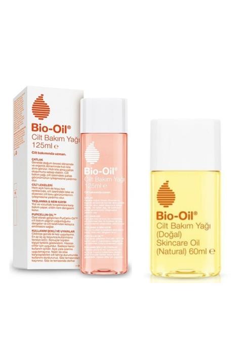 BioOil Çatlak Karşıtı & Nemlendirici Cilt Bakım Yağı 125 ml + Natural Cilt Bakım Yağı 60 ml