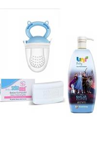 Uni Baby Unıbaby Frozen Saç Ve Vücut Şampuanı 700 Ml+sebamed Sabun 100 Gr+meyve Süzgeci Mavi