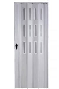 SARPAŞ Katlanır Akordiyon Pvc Tek Kapı Camlı - 132x223 - Akçaağaç 12 Mm
