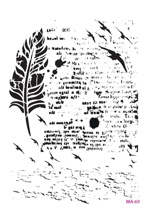 Cadence Ma69 Mix Media Stencil,stensil,şablon,plantilla By Polsef