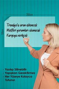 Tutunabilir Kağıt 2 Adet Şeffaf Akıllı Kağıt Tahta 120x200 Cm Şeffaf Yazı Tahtası Kalem Hediye