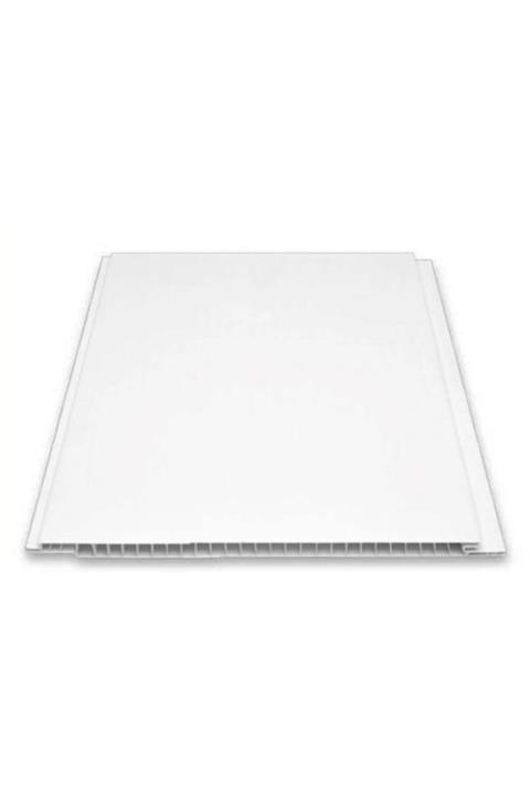 SerProfil Düz Beyaz Plastik Pvc Duvar Tavan Lambiri / 20 Adet 20cm X 2 Metre - 8 Metrekare