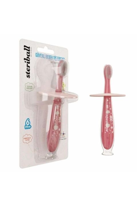 Steriball Kırmızı Güvenli Bebek Diş Fırçası