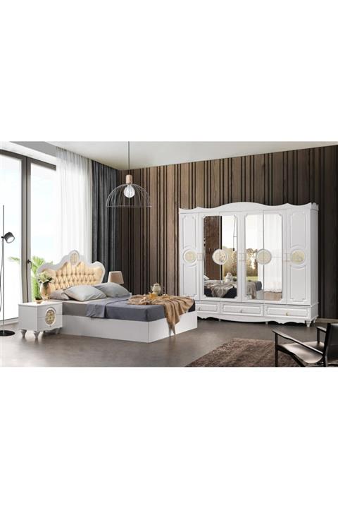 Viento Mobilya Zümra Aynalı Ve Kapaklı Mdf Yatak Odası Takımı