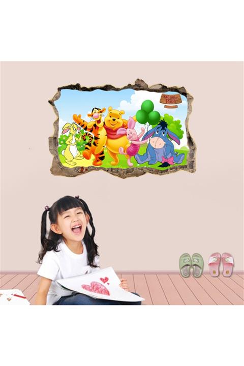 Kt Grup Winnie The Pooh 3d Cracked Wall Duvar Sticker