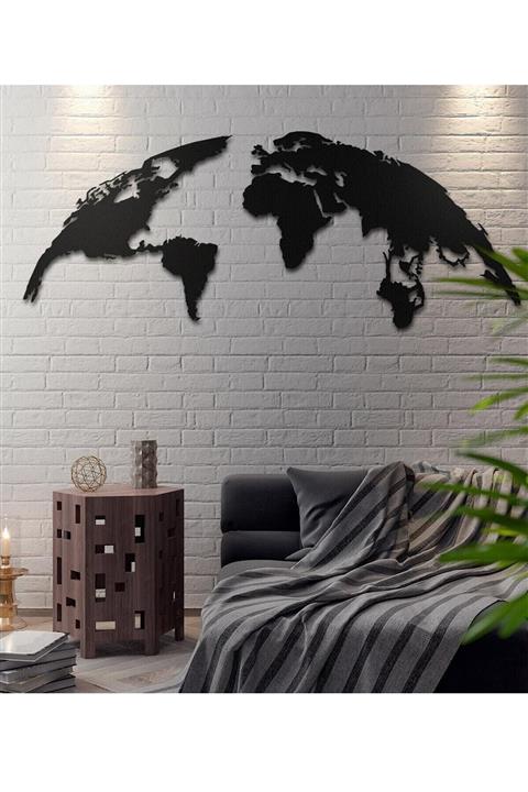 RetroLazer Dünya Haritası Ahşap Tablo Duvar Dekoru