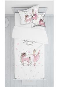 Consept Home Consepthome E050 Balerin Unicorn Sadece Yatak Örtüsü 140x220