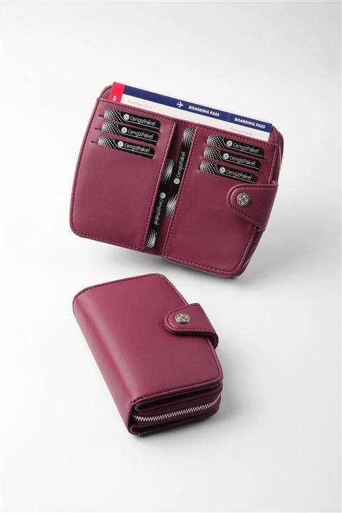 CENGİZ PAKEL Orta Boy Kadın Cüzdan 65257 Mürdüm