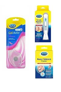 Scholl Açık Ayakkabılar Için Tabanlık ( 35 - 40.5 Arası) + Tırnak Mantarı Kiti + Nasır Giderici Flaster