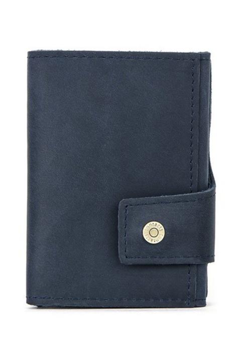 Contact’S Contacts Premium Rfid Korumalı Mekanizmalı Hakiki Deri Erkek Kartlık - Graniti