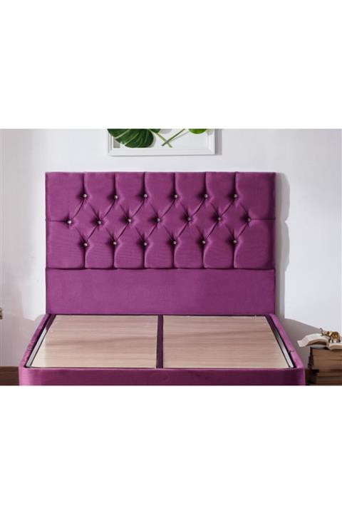 Niron Yatak Niron Violet Tek Kişilik Yatak Başlığı - 120 Cm Mor Kumaş Başlık - Baza Ve Karyola Başlığı