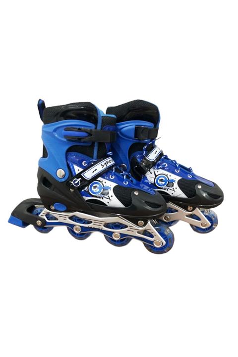 ENOY Silikon Tekerlekli Işıklı Mavi Renkli Paten