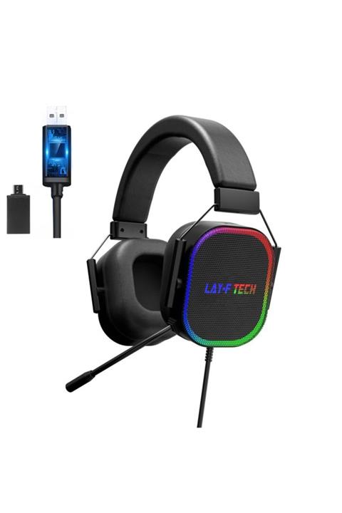 layftech H165 Oyuncu Kulaklık Rgb Stereo Hd Mikrofon 7.1 Surround Gaming Kulaklık Tel/ps4/xbox