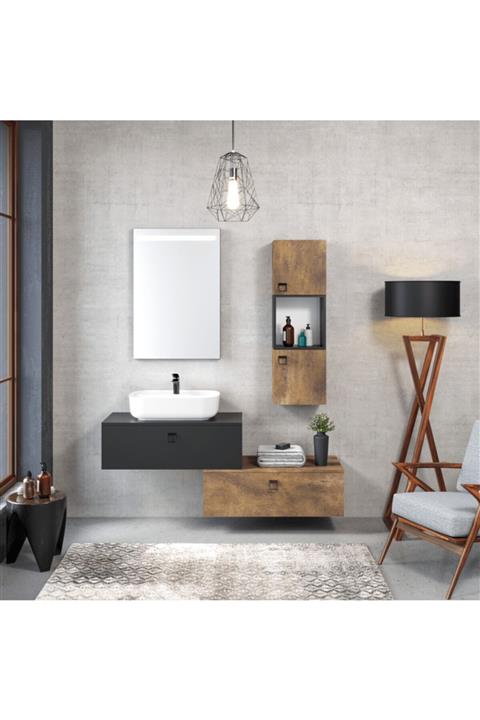 DENKO Verona 150cm Banyo Dolabı + Boy Dolabı