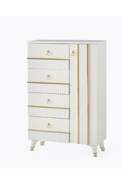 Evistro Ahşap Çekmeceli Mutfak Kiler Dolabı Ekmeklik Demonte