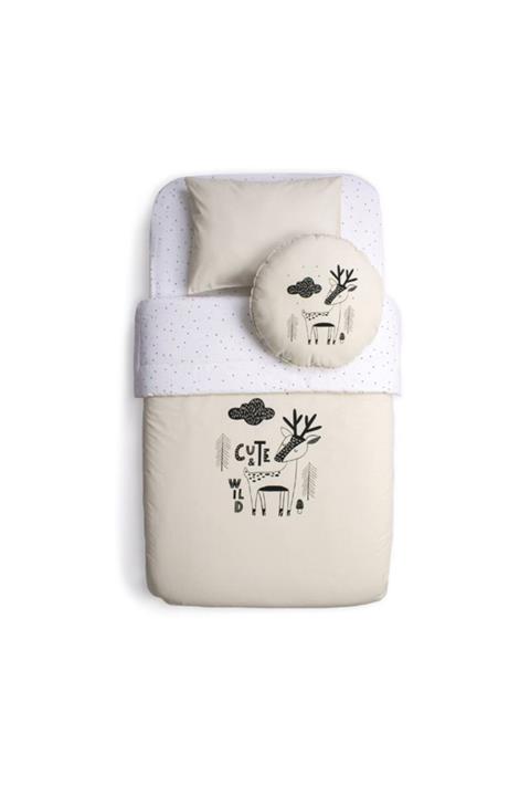 Funna Baby Bej Yatak Örtü Seti  100 X 150 Cm