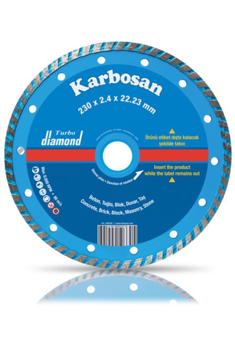 KARBOSAN 180 X 2.2 X 22.23 Mm Turbo Elmas Kesici