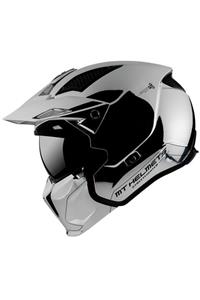 MT Helmet Streetfıghter A2 Chrome Sılver Parlak Gümüş Rengi