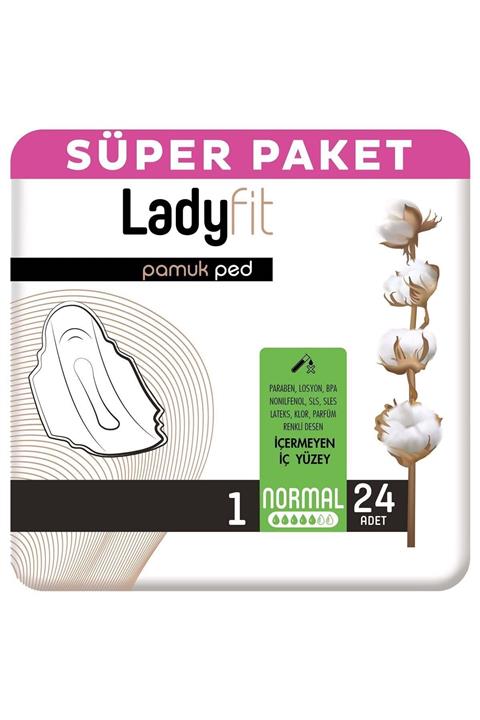 Lady Fit Pamuk Ped Süper Normal 24 Ped