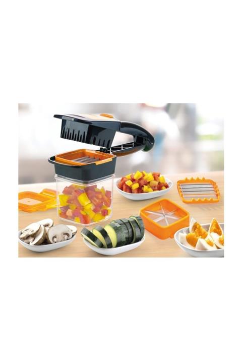 NİCE R Dicer Quick 5 In 1 Pratik Hazneli Meyve Sebze Doğrayıcı