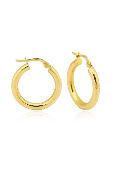 Altınkesesi Altın Halka Küpe Bombeli 25 Krş Boy