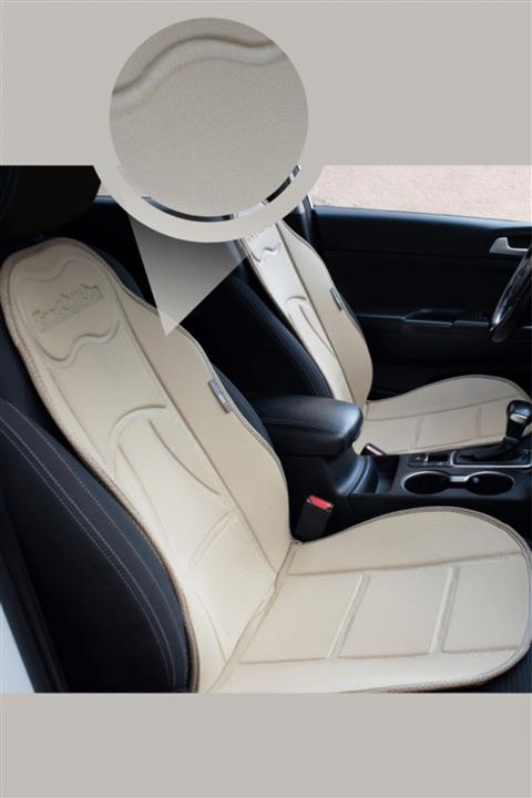 RandOffOn Tekli Oto Koltuk Koruyucu Minderi Ortopedik Emron Easy Clean Kumaş Krem