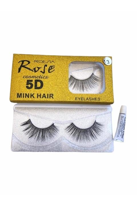 AİLY COSMETİCS Rose 5d Model Ipek Takma Kirpik No:13