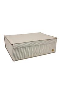 Lavida Home Baza Altı Çamaşır Saklama Hurç Yeni Teknoloji Kumaş 50x40x19 cm Kahverengi