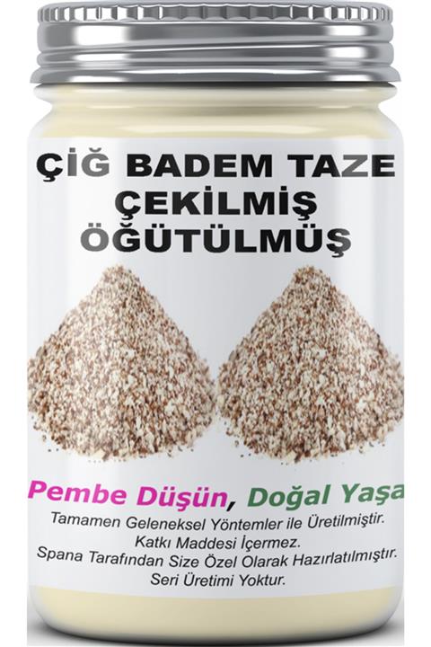 SPANA Çiğ Badem Taze Çekilmiş Öğütülmüş Ev Yapımı Katkısız 125 Gr
