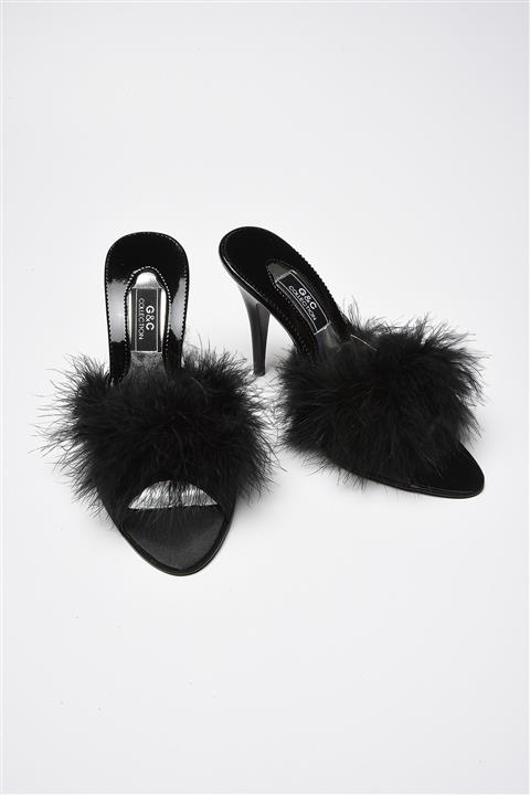 GC Kadın Siyah Gelin Terliği