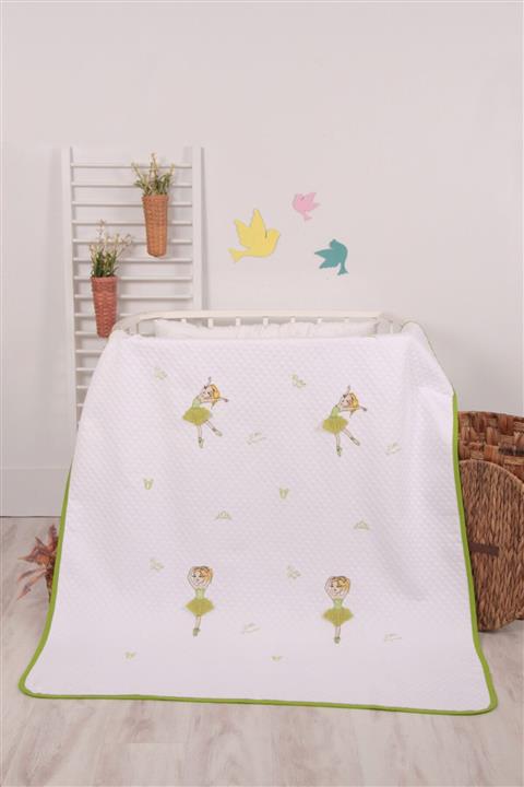 mellowbabystore Yeşil Balerin Desenli Bebek Pikesi