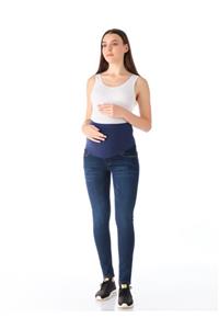 BUSA Lacivert Yüksek Ribanalı Skinny Jean