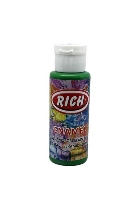 Rich Enamel Cam ve Seramik Boyası - Yaprak Yeşili 346