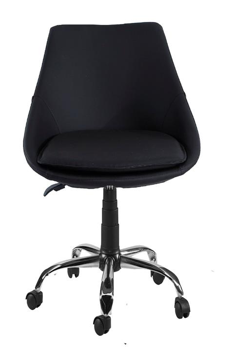 SANDİNO Neptün - Siyah , Deri, Metal Ayaklı Ofis Çalışma Sandalyesi