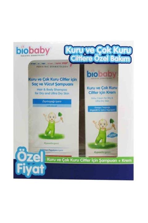 Biobaby Kuru Ve Atopik Ciltler Için Şampuan 300 Ml. + Krem 100 Ml.