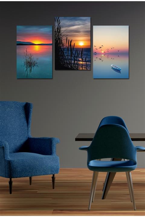 Cadran Italian Style 3 Parçalı Mdf Tablo Rlv020