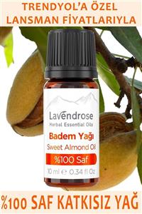 Lavendrose Saf Tatlı Badem Yağı Bitkisel Organik Uçucu Tatlı Badem Yağı Aroma Terapi Yağı 10 ml