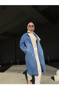 atölye21 Kadın Mavi Kot Ceket