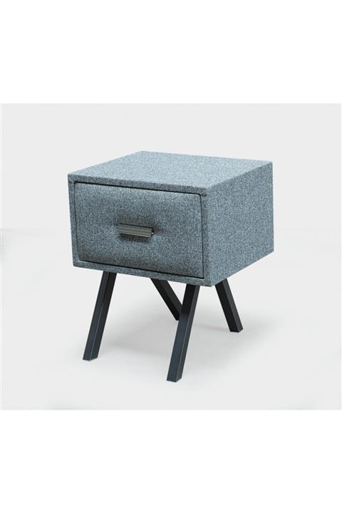 PARSHOME Tek Çekmeceli Demir Ayak Döşemeli Komodin