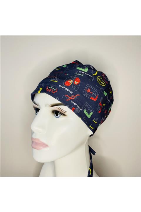 Staffy Medikal Desenli Füme Cerrahi Bone