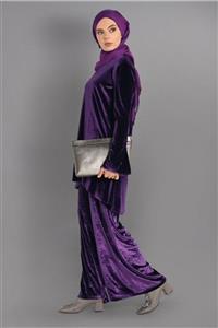 TRENDTESETTÜR Bisiklet Yaka Kadife Tunik 4867