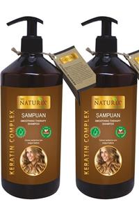 Naturix 2 Adet Tuzsuz Şampuan Keratin Şampuanı 600 Ml Keratinli Şampuan ( Paraben Fosfat Tuz Içermez )