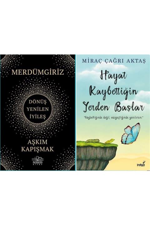 Nemesis Yayınları Merdümgiriz + Hayat Kaybettiğin Yerden Başlar 2 Kitap Set