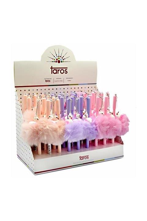 Taros Ponponlu Flamingo Mavi Jel Kalem