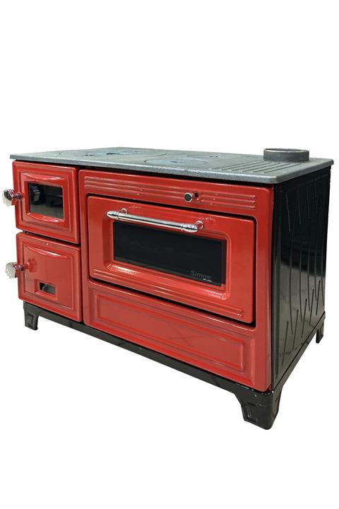RZM Soba Simge 40'lık Döküm Kuzine Kırmızı