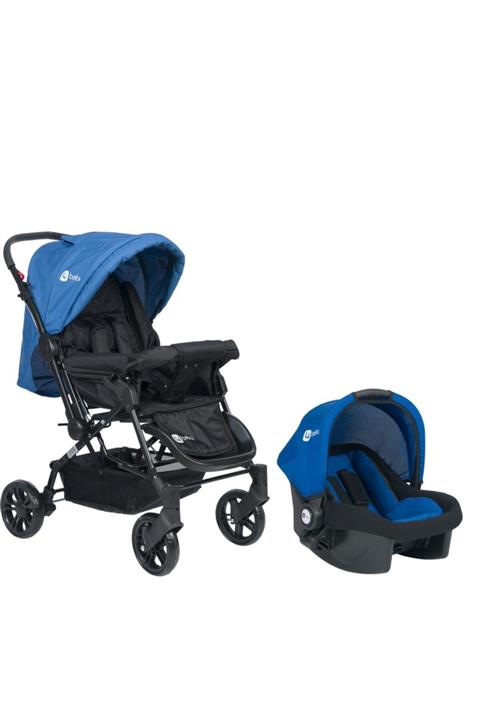 ESY LİNE 4 Baby Çift Yönlü Bebek Arabası Taşıma Koltuğu Mavi Set