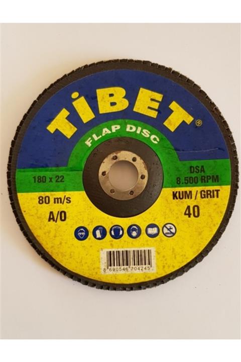tibet Flap Zımpara Disk 180 X 22 40 Kum A/o 10 Adet Fiyatıdır