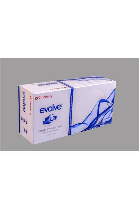 EVOLVE RX Cranberry Nitril Mavi Pudrasız Eldiven 100'lü -m-