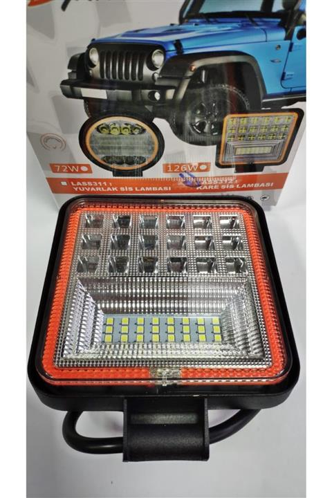 Space Kare Kırmızı Angelli Beyaz Sis Lambası 12-24v